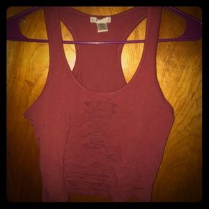 Cropped cut out tank